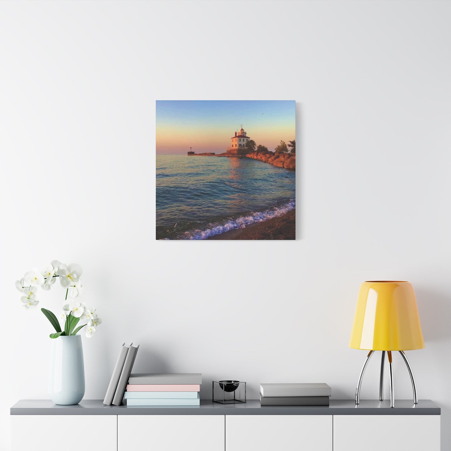 Colorful Canvas Print • "Lighthouse Glow" • Vertical or Horizontal orientations • Sizes from 8"x10" to 30"x40"