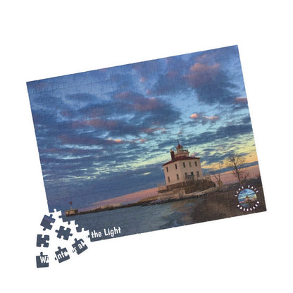 Dazzling Jigsaw Puzzle • "Winter at the Light" • 110, 252, 520, & 1014-Piece Puzzles