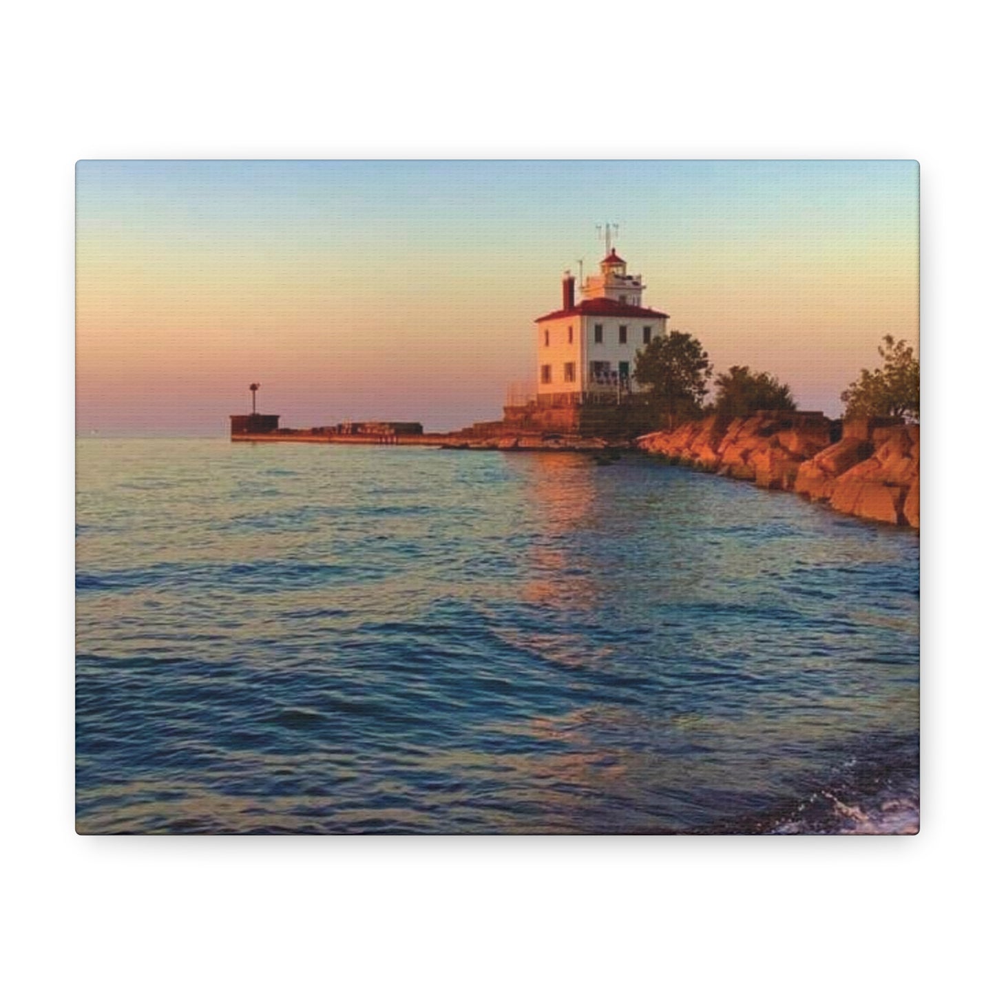 Colorful Canvas Print • "Lighthouse Glow" • Vertical or Horizontal orientations • Sizes from 8"x10" to 30"x40"