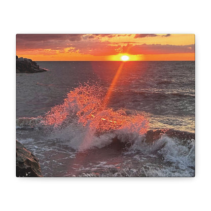 Colorful Canvas Print • "Fiery Splash at Avon Lake" • Vertical or Horizontal orientations • Sizes from 8"x10" to 30"x40"