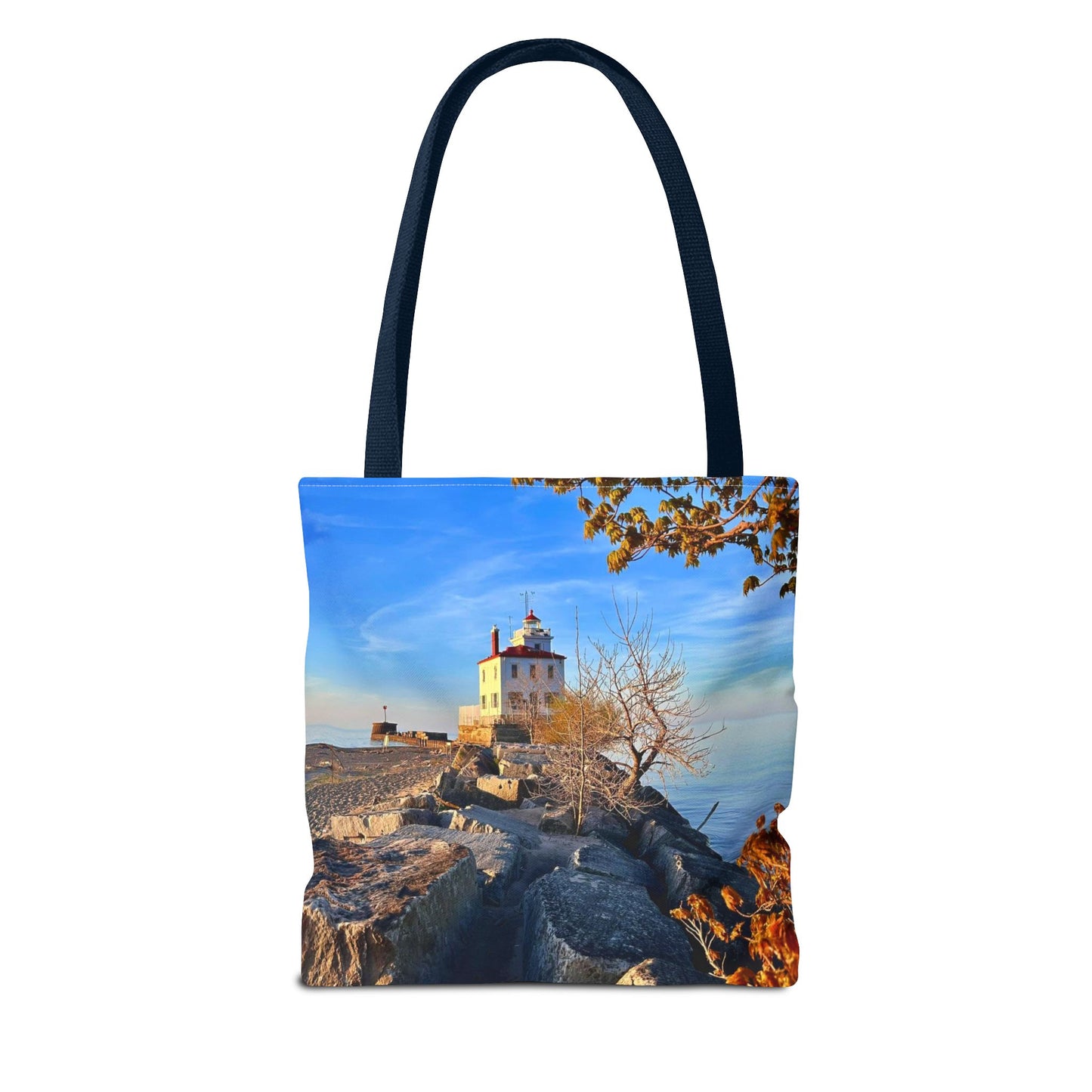 Stylish Photo Tote Bag • "Autumn Light" • 5 color handle choices