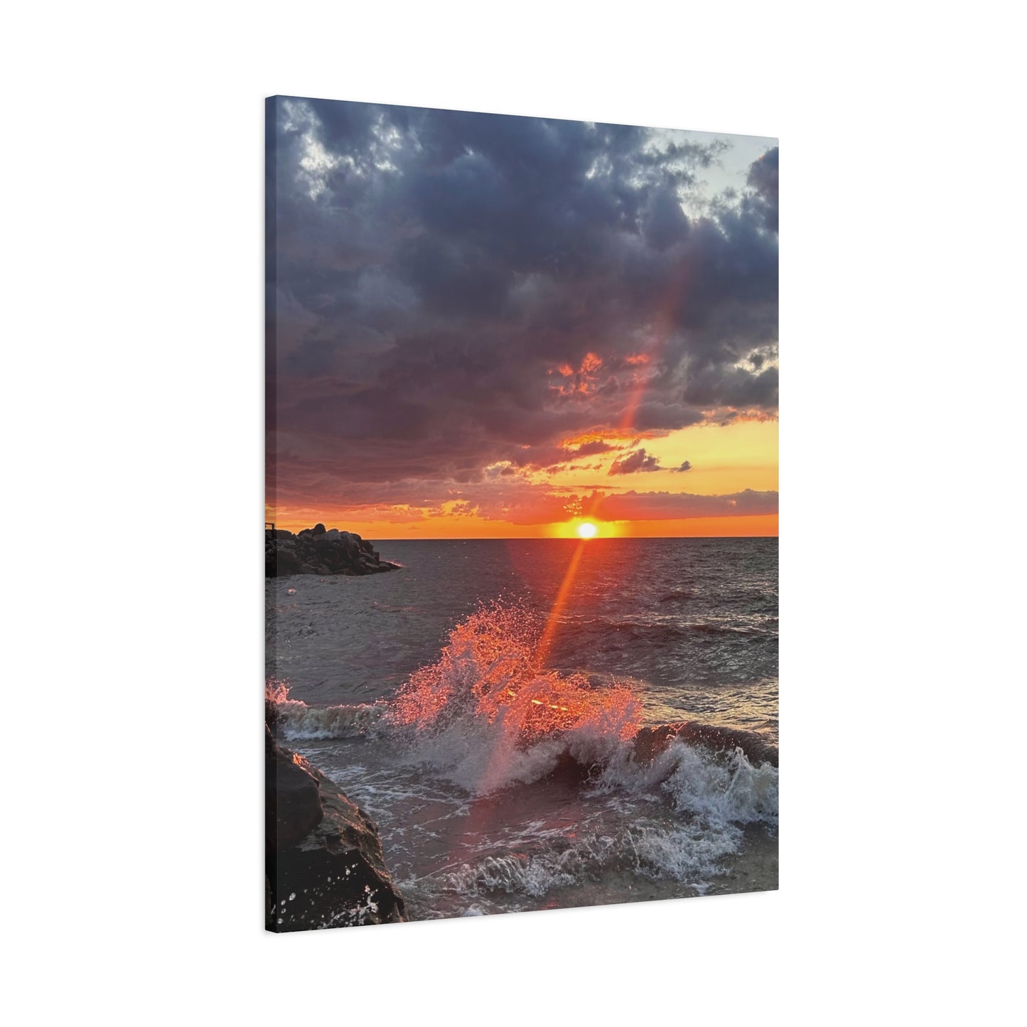 Colorful Canvas Print • "Fiery Splash at Avon Lake" • Vertical or Horizontal orientations • Sizes from 8"x10" to 30"x40"
