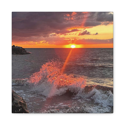 Colorful Canvas Print • "Fiery Splash at Avon Lake" • Vertical or Horizontal orientations • Sizes from 8"x10" to 30"x40"