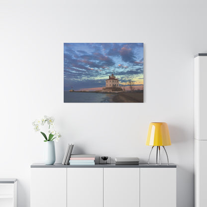 Colorful Canvas Print • "Winter at the Light" • Vertical or Horizontal orientations • Sizes from 8"x10" to 30"x40"