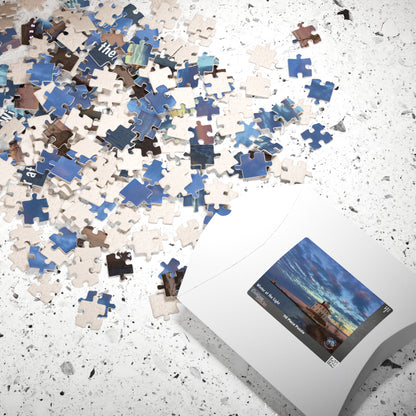 Dazzling Jigsaw Puzzle • "Winter at the Light" • 110, 252, 520, & 1014-Piece Puzzles