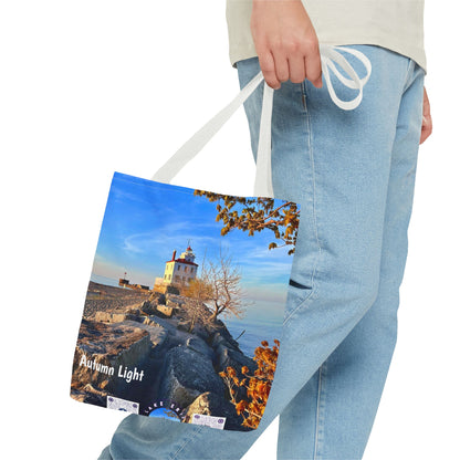 Stylish Photo Tote Bag • "Autumn Light" • 5 color handle choices