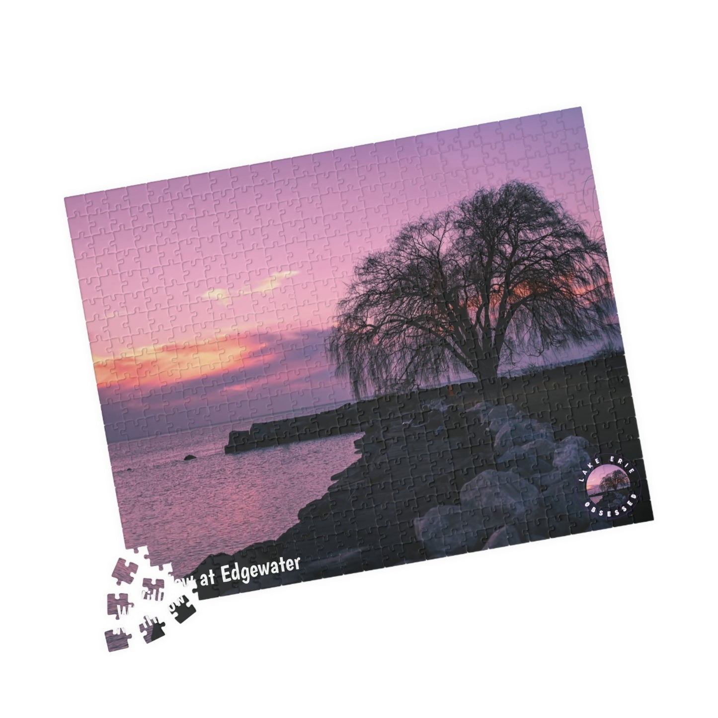Dazzling Jigsaw Puzzle • "Willow at Edgewater" • 110, 252, 520, & 1014-Piece Puzzles