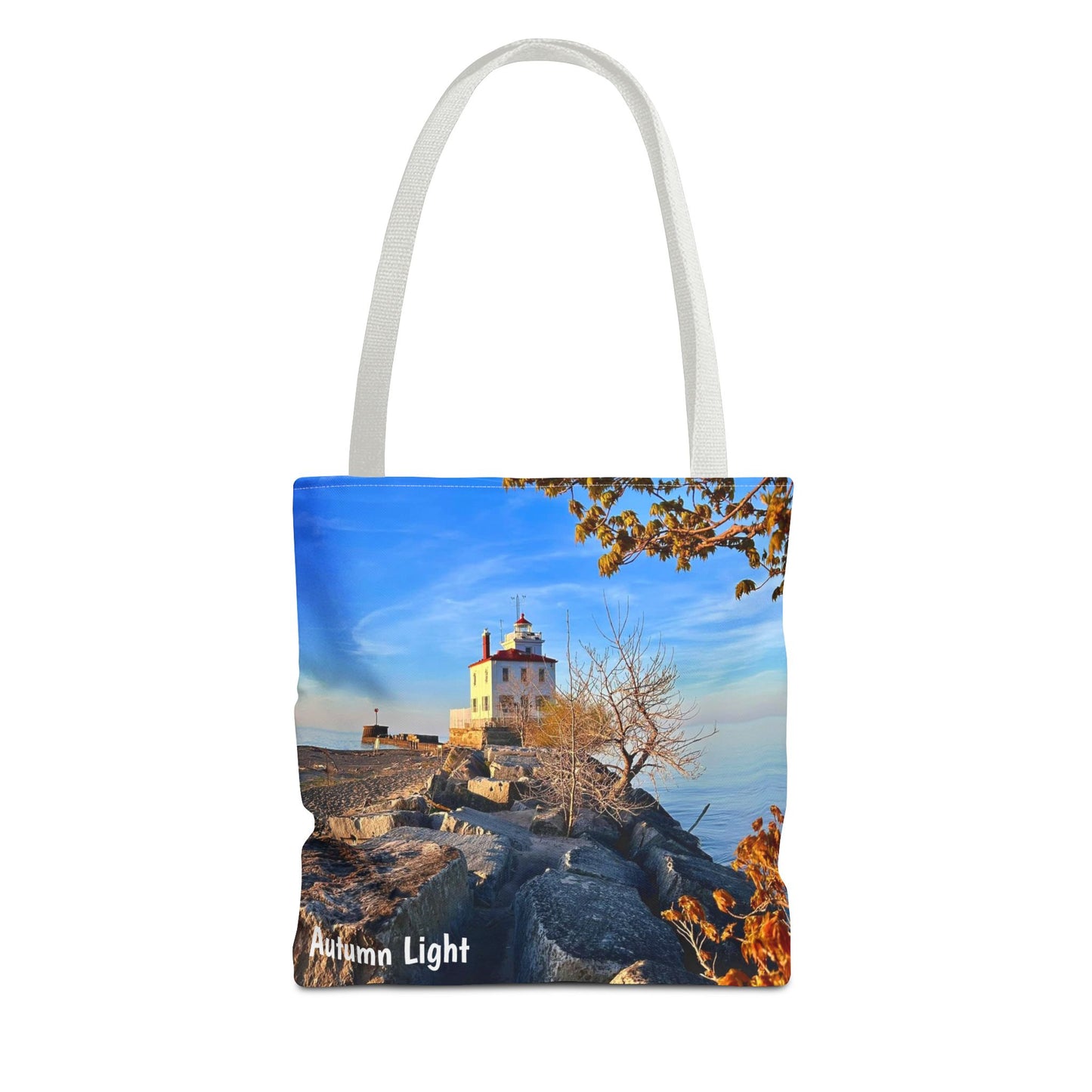 Stylish Photo Tote Bag • "Autumn Light" • 5 color handle choices