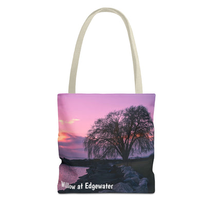 Stylish Photo Tote Bag • "Willow at Edgewater" • 5 color handle choices