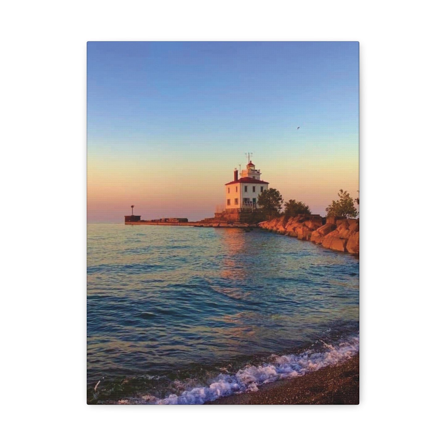 Colorful Canvas Print • "Lighthouse Glow" • Vertical or Horizontal orientations • Sizes from 8"x10" to 30"x40"