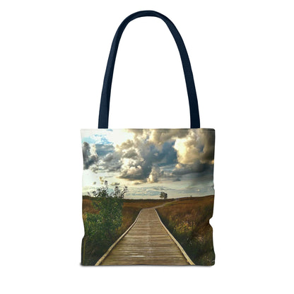 Stylish Photo Tote Bag • "Boardwalk to Erie" • 5 color handle choices
