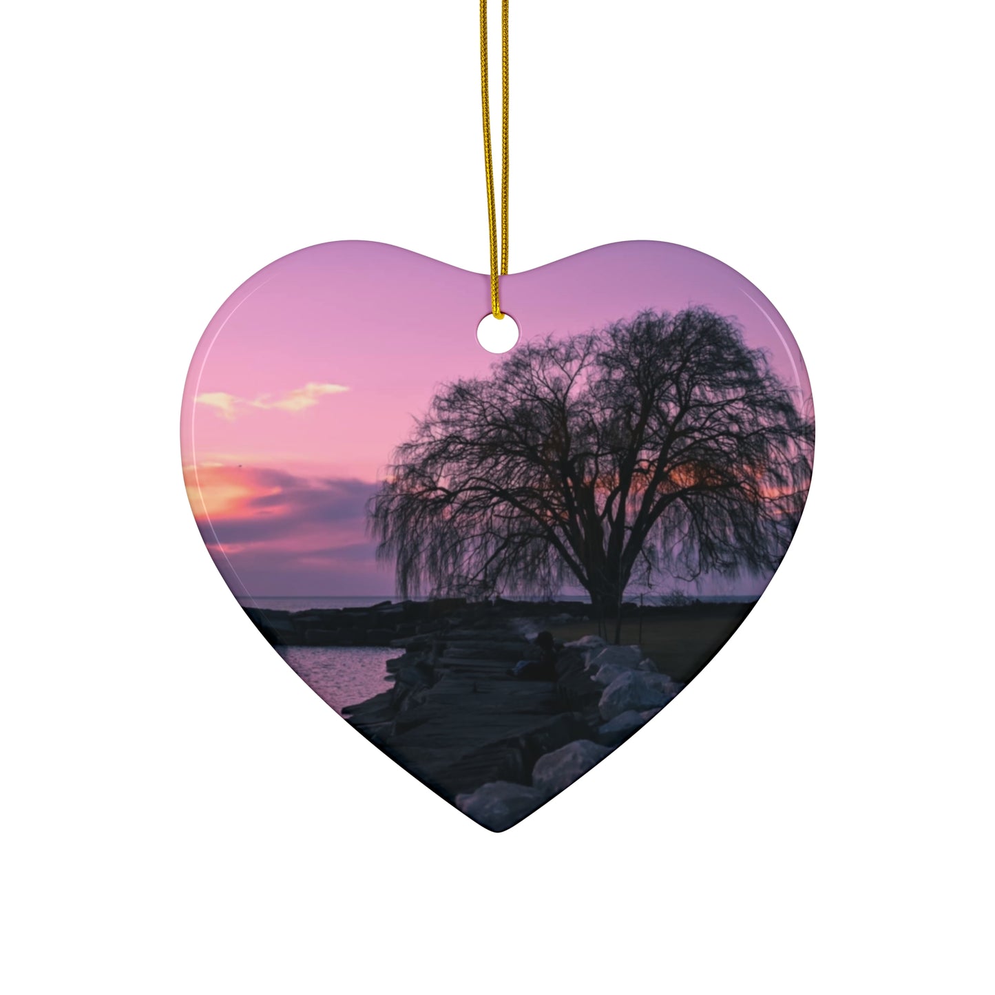 Lake Erie Obsessed Ceramic Christmas Ornaments • Star, Circle, Heart, or Snowflake keepsake