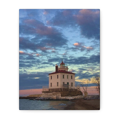 Colorful Canvas Print • "Winter at the Light" • Vertical or Horizontal orientations • Sizes from 8"x10" to 30"x40"