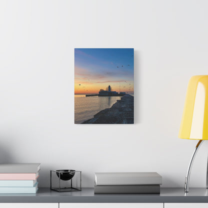 Colorful Canvas Print • "Breakwater Birds" • Vertical or Horizontal orientations • Sizes from 8"x10" to 30"x40"