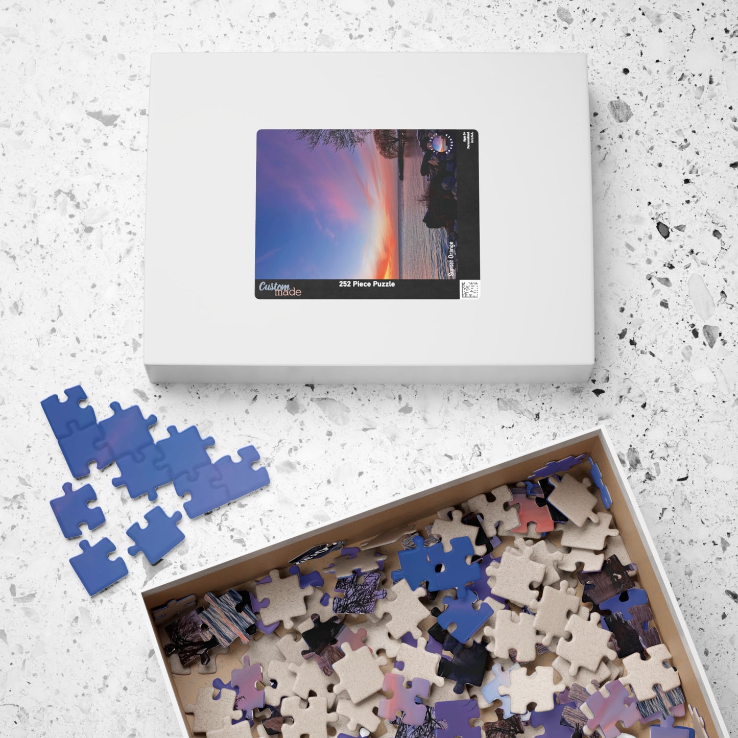 Dazzling Jigsaw Puzzle • "Sunset Orange" • 110, 252, 520, & 1014-Piece Puzzles