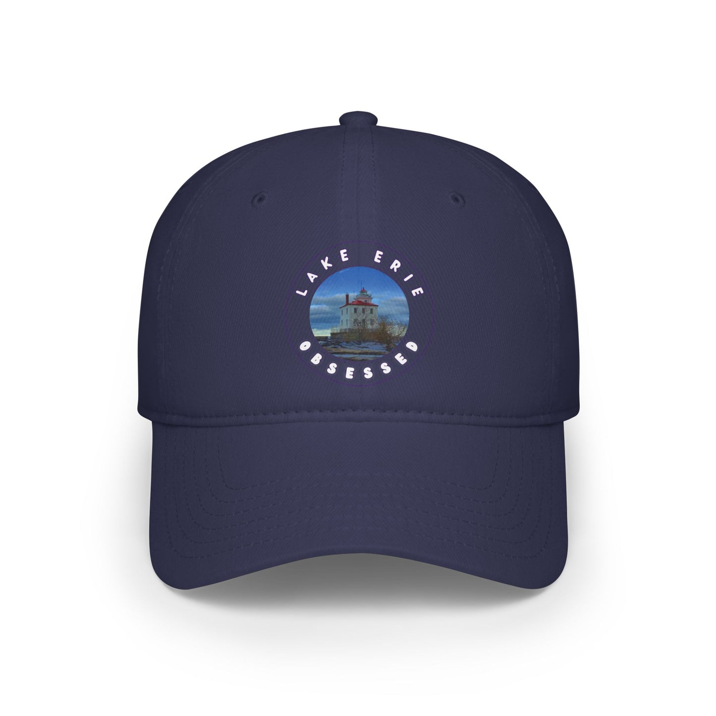 Casual Photo Baseball Cap • "Breakwater Lighthouse" • 7 fabric colors