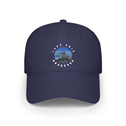 Casual Photo Baseball Cap • "Breakwater Lighthouse" • 7 fabric colors