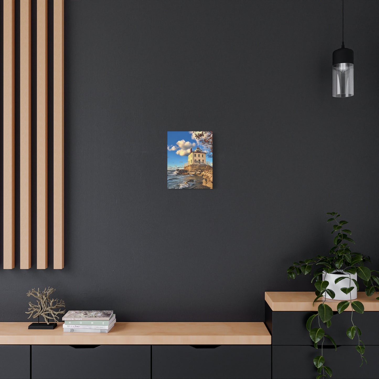 Colorful Canvas Print • "Fairport Harbor West Breakwater Light" • Vertical or Horizontal orientations • Sizes from 8"x10" to 30"x40"