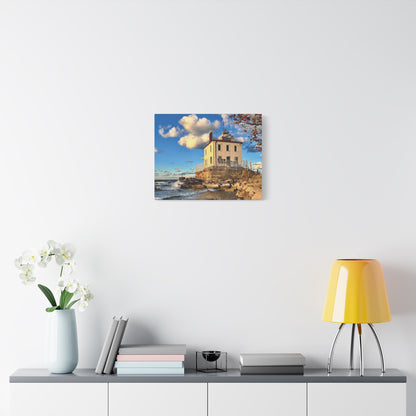 Colorful Canvas Print • "Fairport Harbor West Breakwater Light" • Vertical or Horizontal orientations • Sizes from 8"x10" to 30"x40"