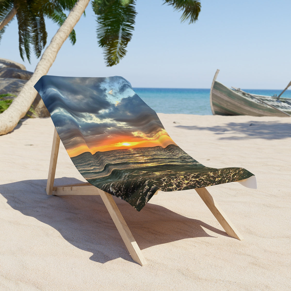 Vibrant Photo Beach Towel • "Sunset Storm" • Relax in Style