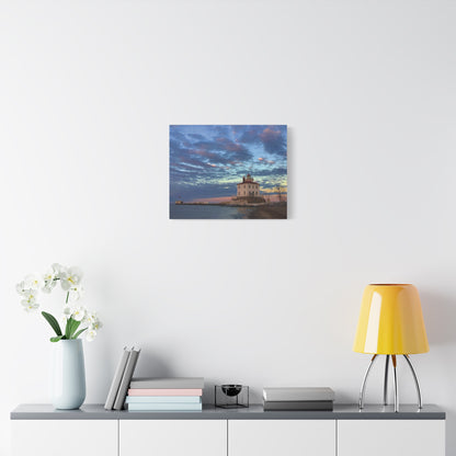 Colorful Canvas Print • "Winter at the Light" • Vertical or Horizontal orientations • Sizes from 8"x10" to 30"x40"