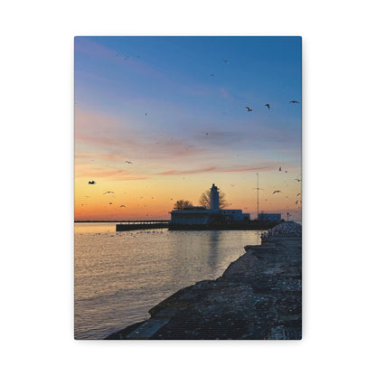 Colorful Canvas Print • "Breakwater Birds" • Vertical or Horizontal orientations • Sizes from 8"x10" to 30"x40"