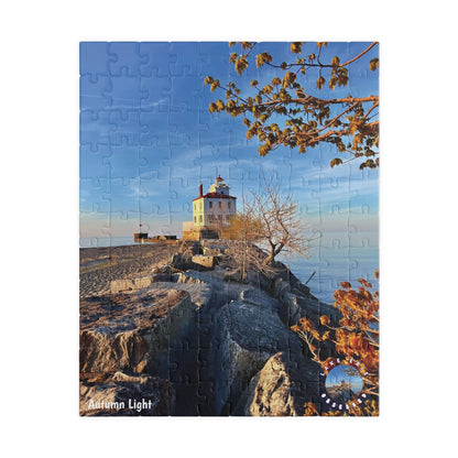 Dazzling Jigsaw Puzzles • "Autumn Light" • 110, 252, 520, & 1014-Piece Puzzles for lighthouse lovers