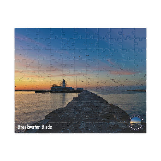 Dazzling Jigsaw Puzzle • "Breakwater Birds" • 110, 252, 520, & 1014-Piece Puzzles