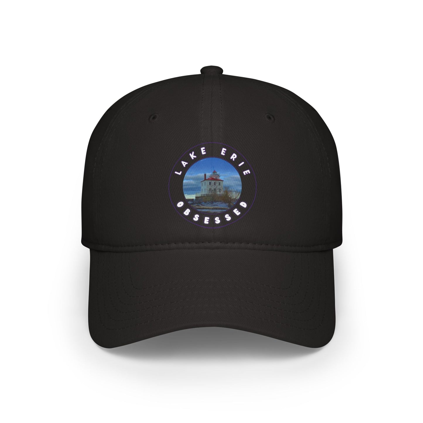Casual Photo Baseball Cap • "Breakwater Lighthouse" • 7 fabric colors