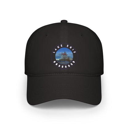Casual Photo Baseball Cap • "Breakwater Lighthouse" • 7 fabric colors