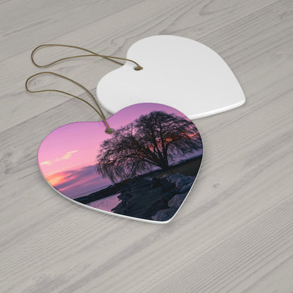 Lake Erie Obsessed Ceramic Christmas Ornaments • Star, Circle, Heart, or Snowflake keepsake