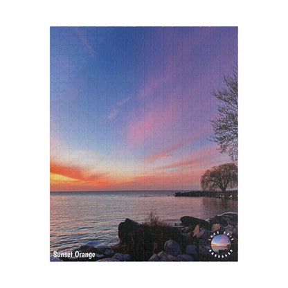 Dazzling Jigsaw Puzzle • "Sunset Orange" • 110, 252, 520, & 1014-Piece Puzzles