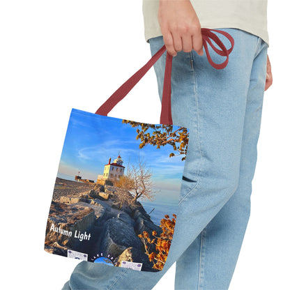Stylish Photo Tote Bag • "Autumn Light" • 5 color handle choices