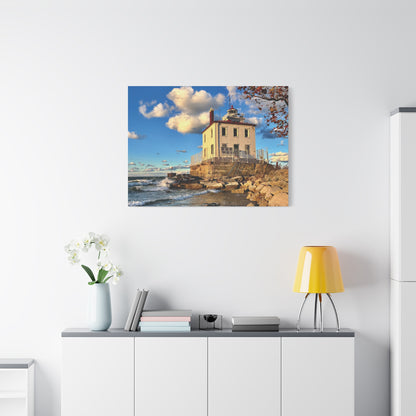 Colorful Canvas Print • "Fairport Harbor West Breakwater Light" • Vertical or Horizontal orientations • Sizes from 8"x10" to 30"x40"