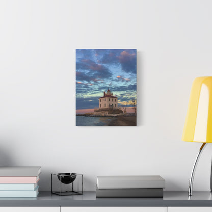 Colorful Canvas Print • "Winter at the Light" • Vertical or Horizontal orientations • Sizes from 8"x10" to 30"x40"