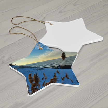 Lake Erie Obsessed Ceramic Christmas Ornaments • Star, Circle, Heart, or Snowflake keepsake