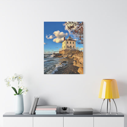 Colorful Canvas Print • "Fairport Harbor West Breakwater Light" • Vertical or Horizontal orientations • Sizes from 8"x10" to 30"x40"