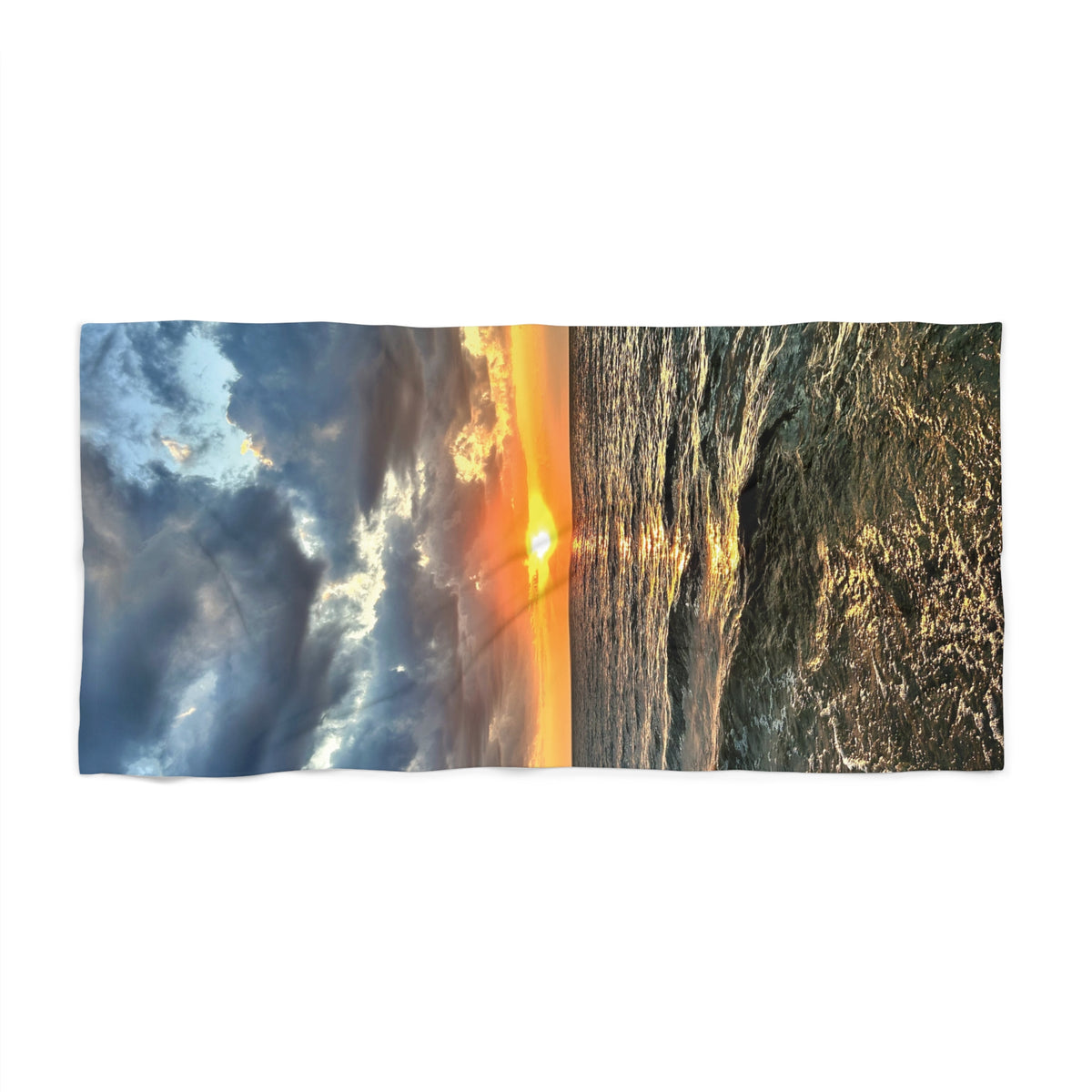 Vibrant Photo Beach Towel • "Sunset Storm" • Relax in Style