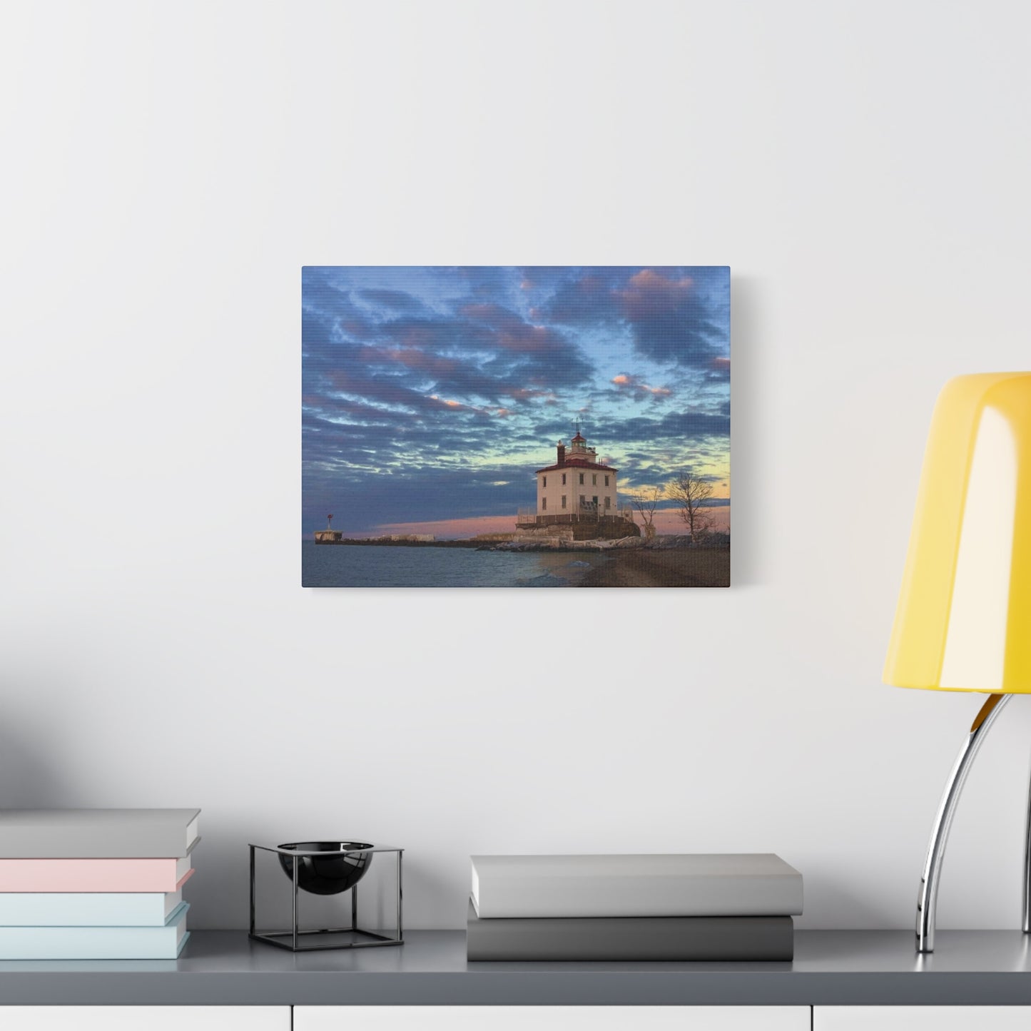 Colorful Canvas Print • "Winter at the Light" • Vertical or Horizontal orientations • Sizes from 8"x10" to 30"x40"