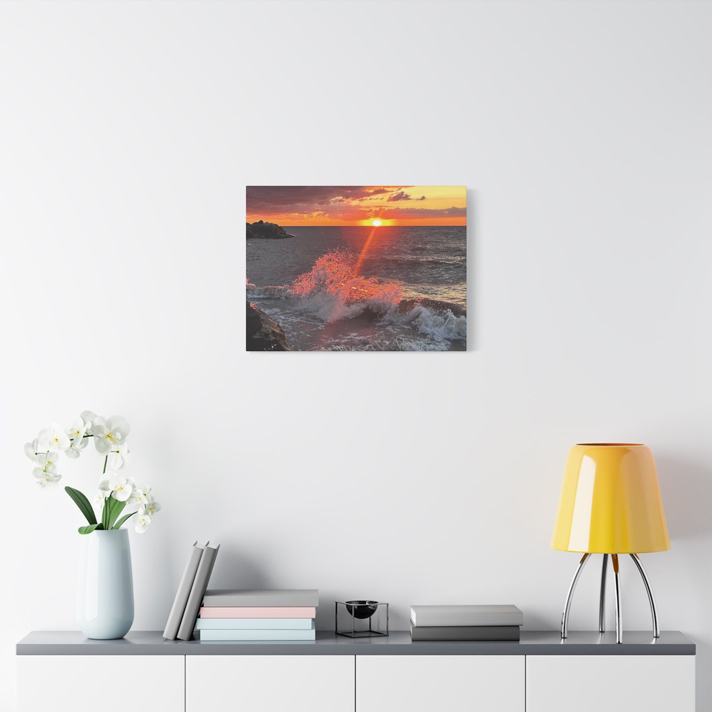 Colorful Canvas Print • "Fiery Splash at Avon Lake" • Vertical or Horizontal orientations • Sizes from 8"x10" to 30"x40"