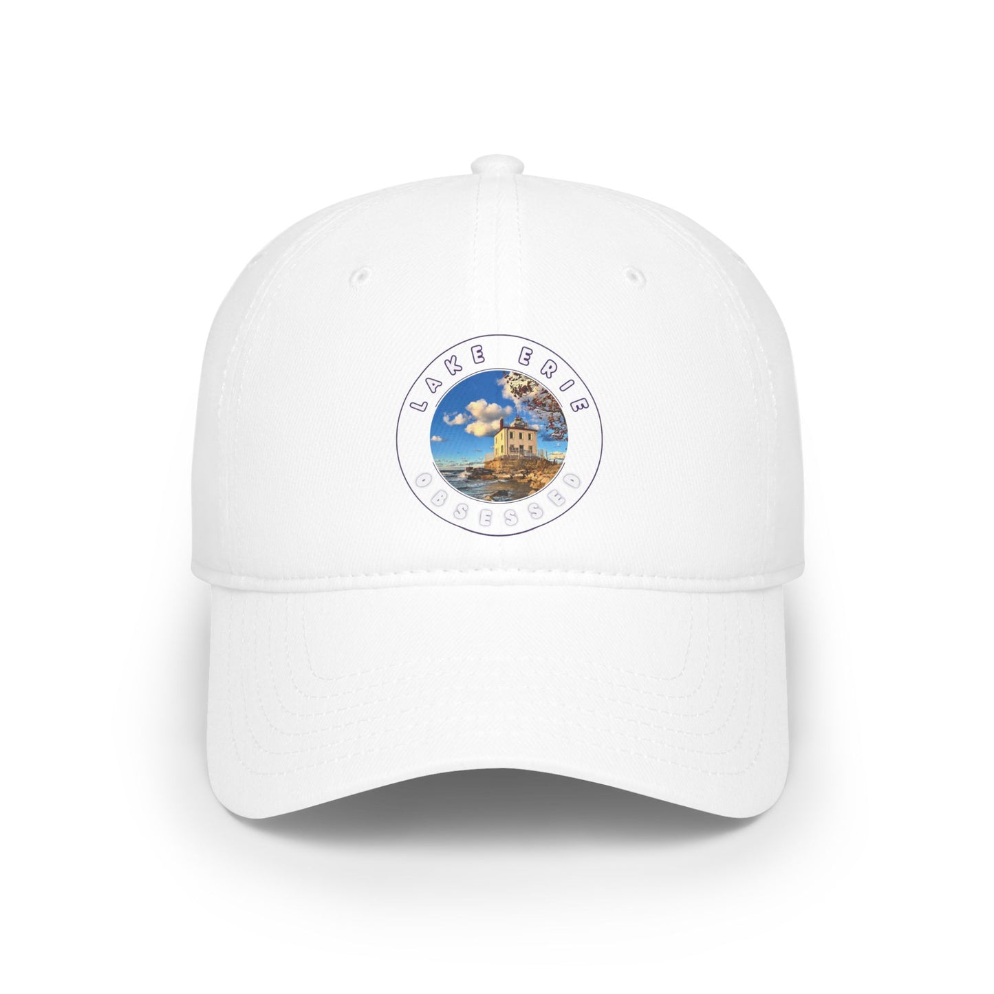 Casual Photo Baseball Cap • "Fairport Harbor West Breakwater Light" • 7 fabric colors