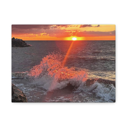 Colorful Canvas Print • "Fiery Splash at Avon Lake" • Vertical or Horizontal orientations • Sizes from 8"x10" to 30"x40"