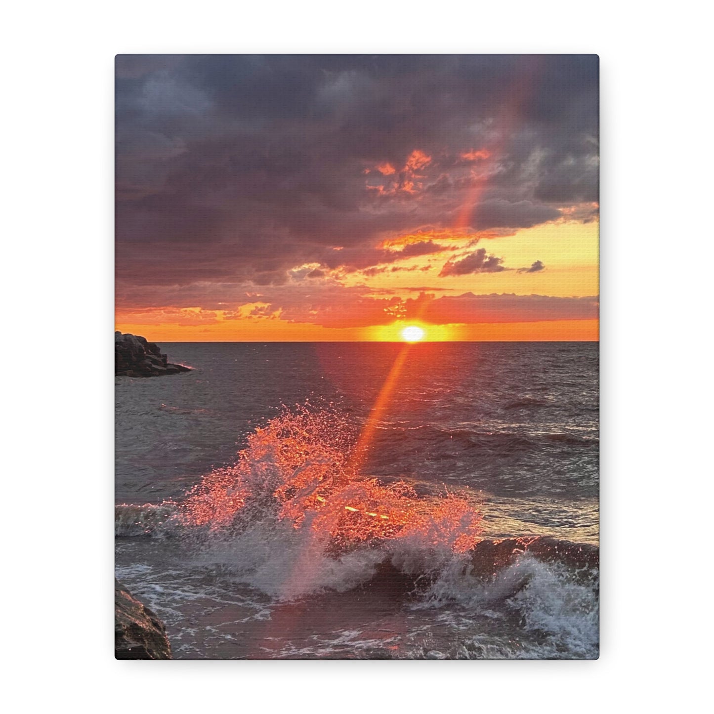 Colorful Canvas Print • "Fiery Splash at Avon Lake" • Vertical or Horizontal orientations • Sizes from 8"x10" to 30"x40"