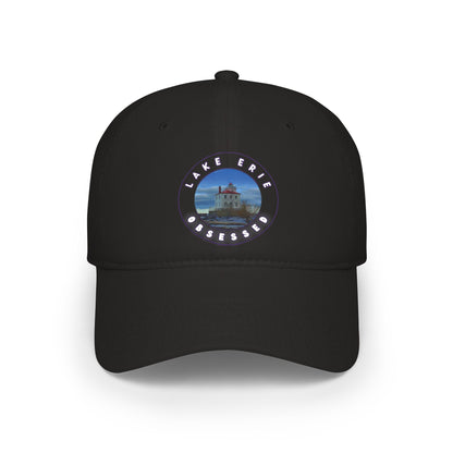 Casual Photo Baseball Cap • "Breakwater Lighthouse" • 7 fabric colors