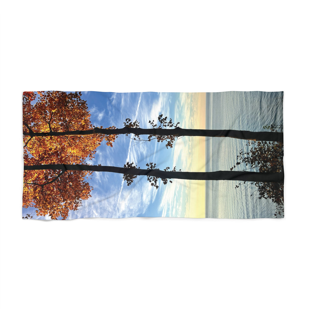 Vibrant Photo Beach Towel • "Twins Stand Tall" • Relax in Style