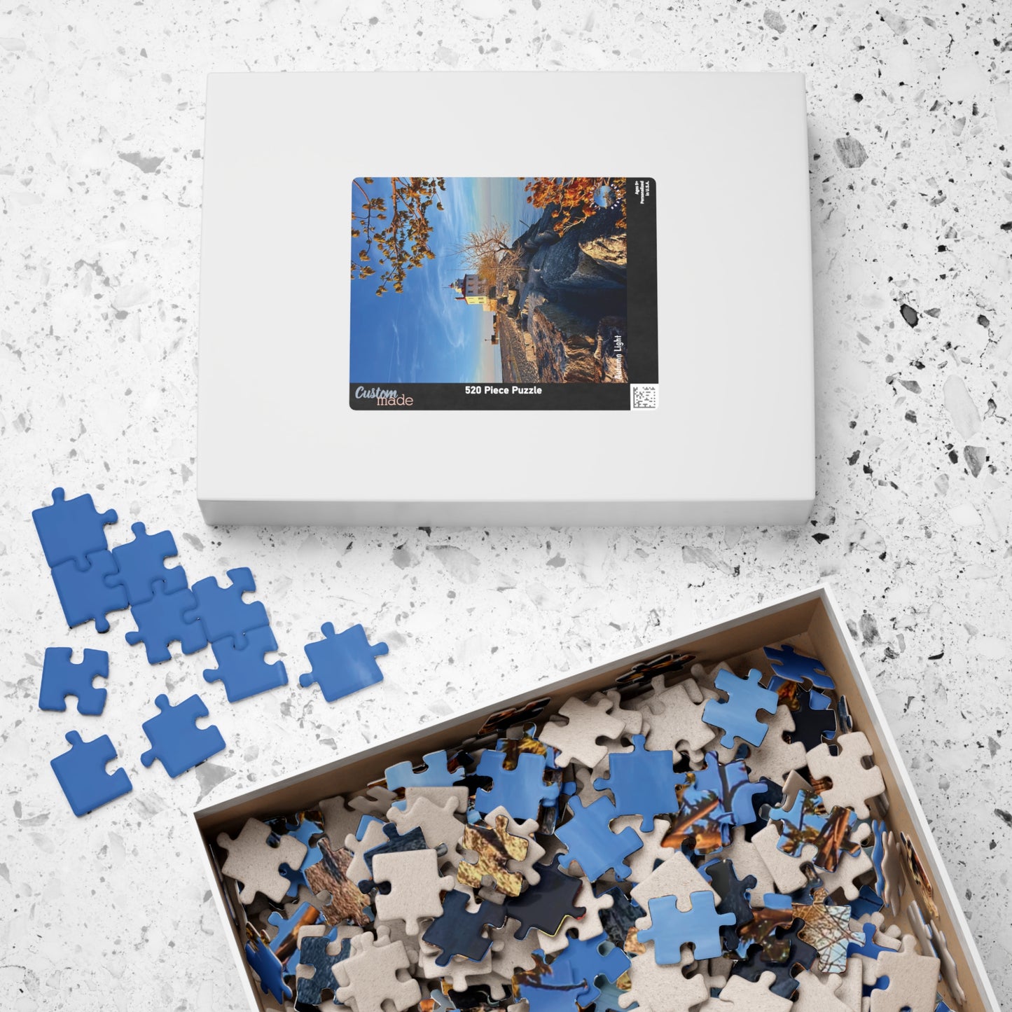 Dazzling Jigsaw Puzzles • "Autumn Light" • 110, 252, 520, & 1014-Piece Puzzles for lighthouse lovers
