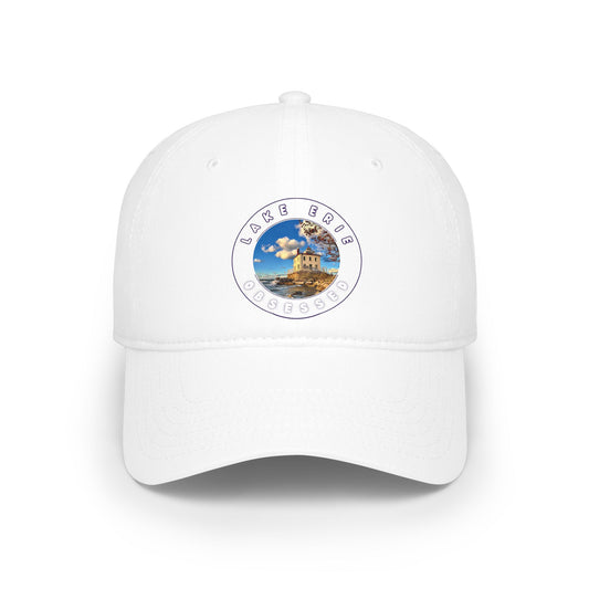 Casual Photo Baseball Cap • "Fairport Harbor West Breakwater Light" • 7 fabric colors