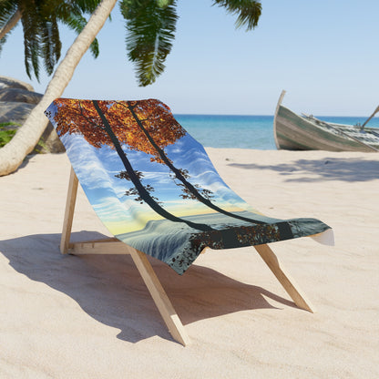 Vibrant Photo Beach Towel • "Twins Stand Tall" • Relax in Style