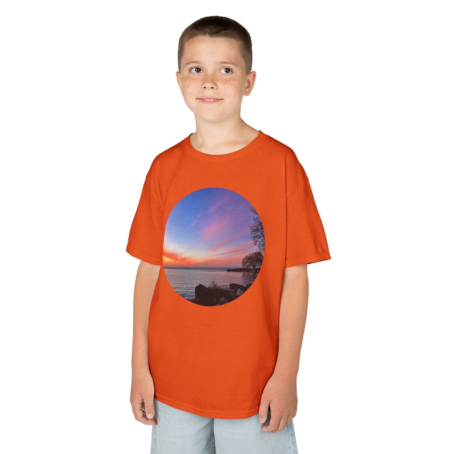 Sunset Orange • Kids Heavy Cotton™ Tee • 15 colors