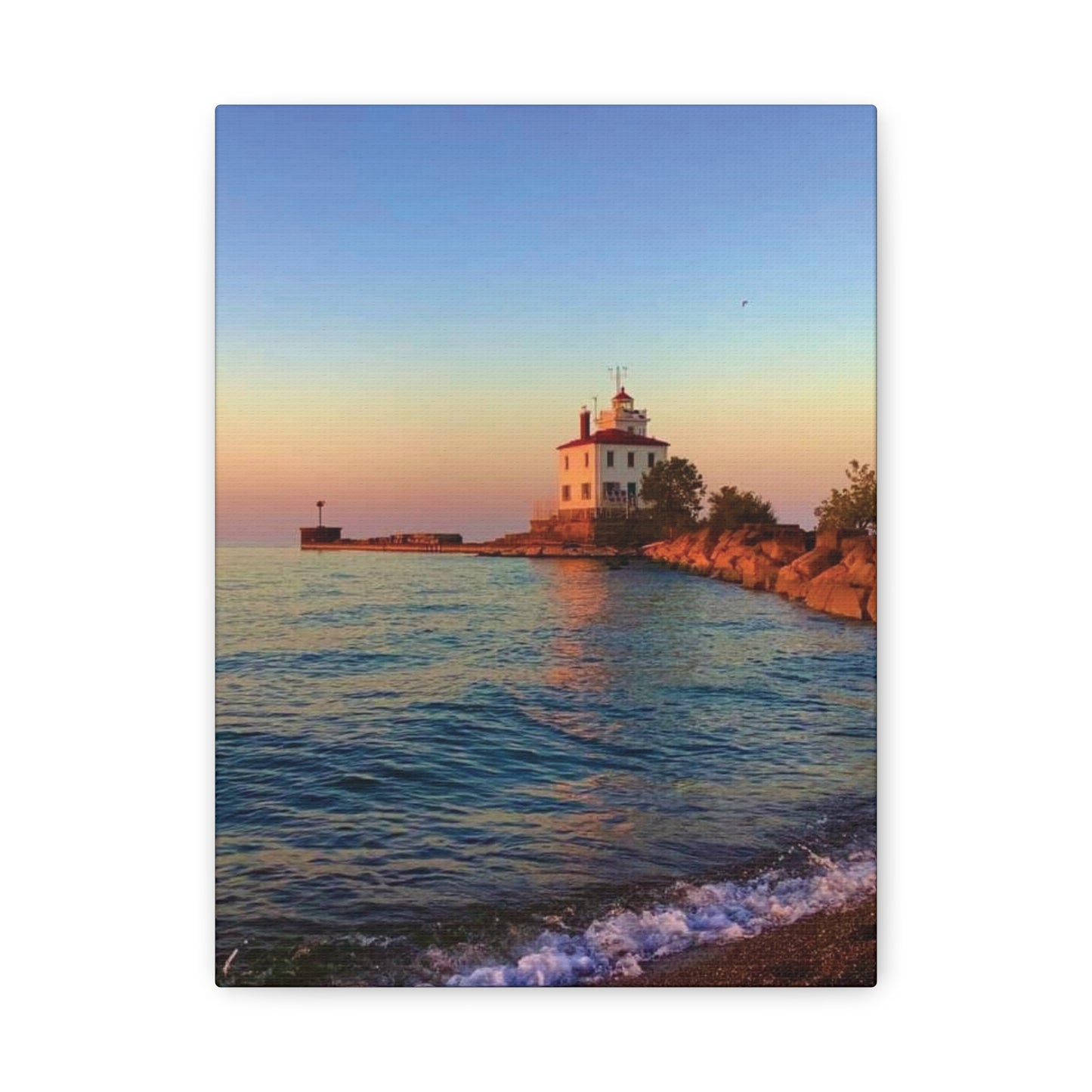 Colorful Canvas Print • "Lighthouse Glow" • Vertical or Horizontal orientations • Sizes from 8"x10" to 30"x40"